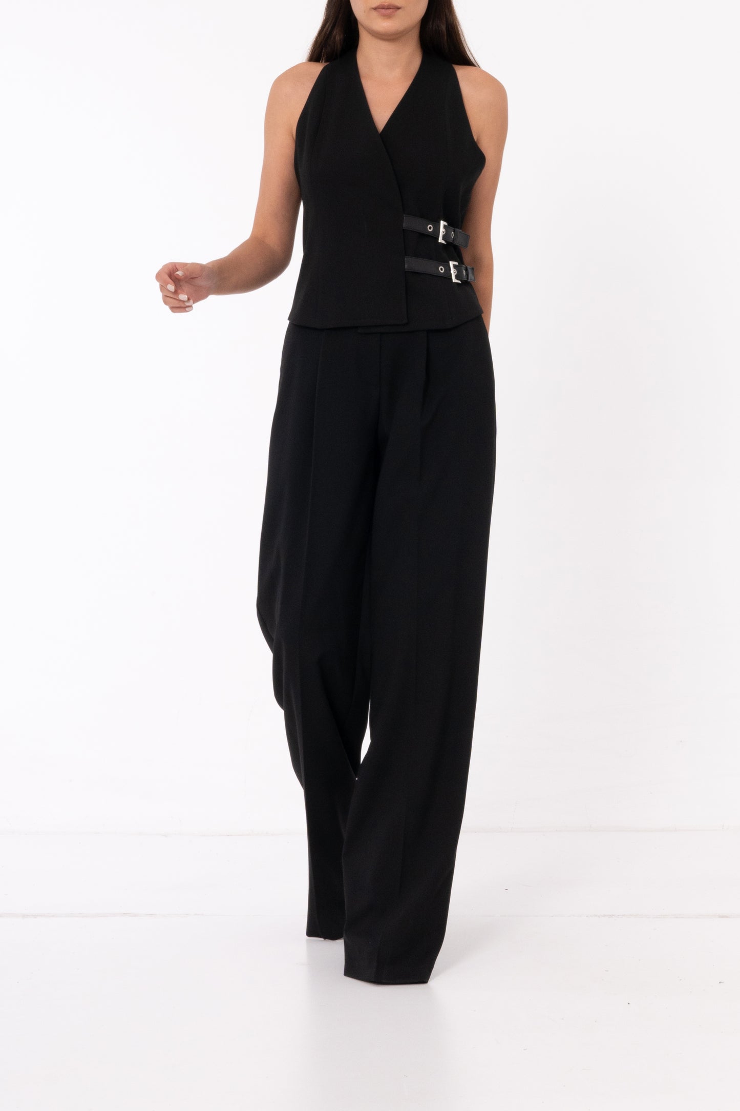 Πολυτελές Παντελόνι Palazzo με Κομψή Ραφή