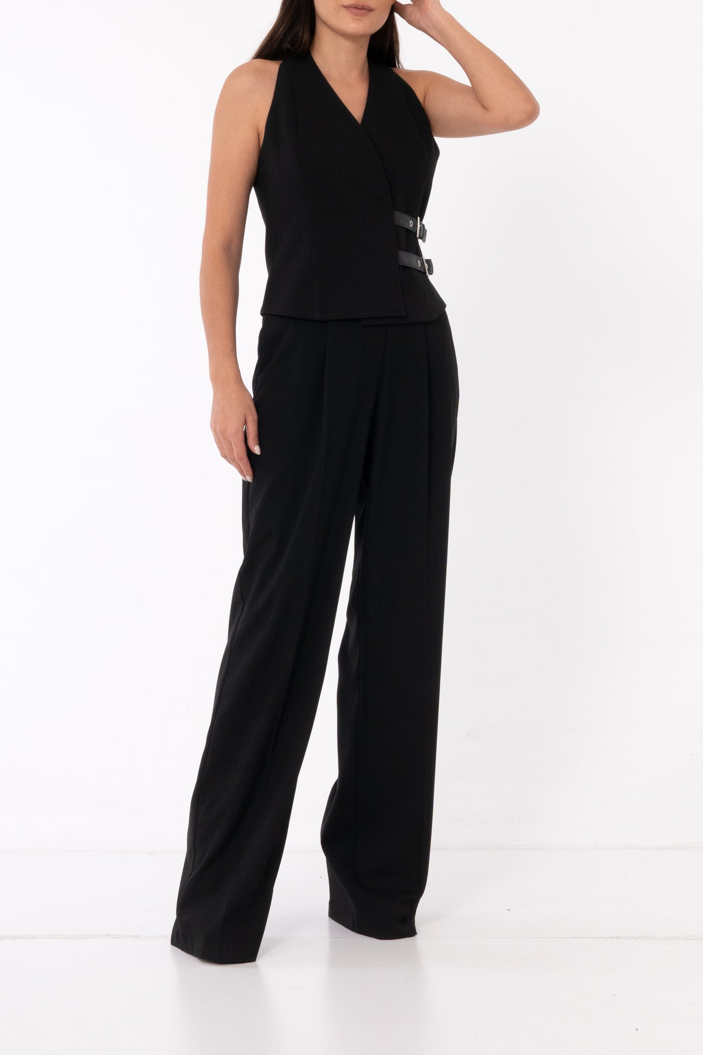 Πολυτελές Παντελόνι Palazzo με Κομψή Ραφή