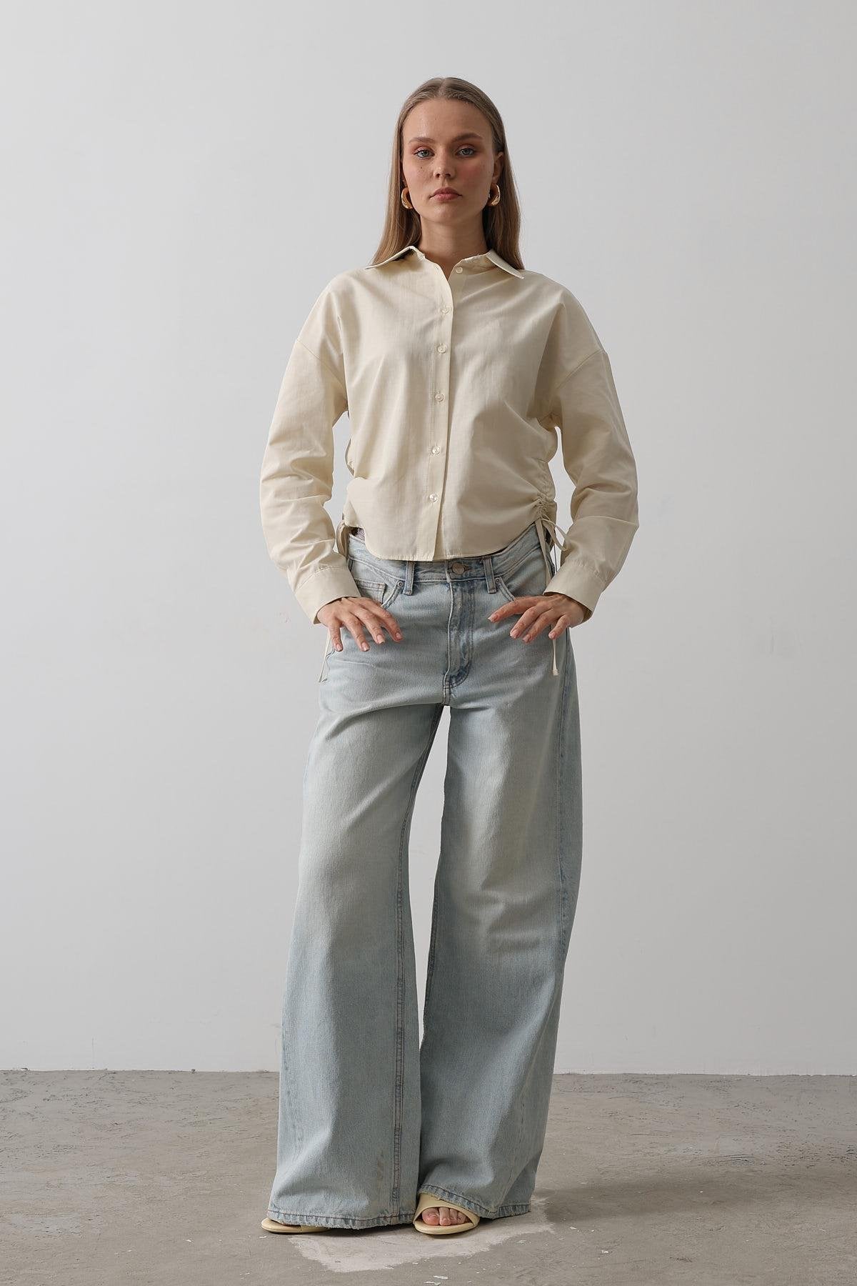 Πουκάμισο με Πλαϊνό Δέσιμο – 100% Βαμβάκι