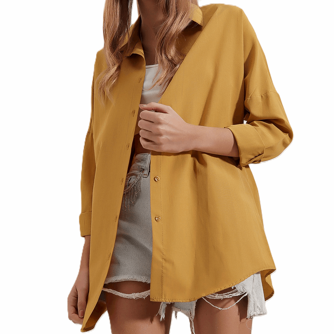 Πουκάμισο σε Απόχρωση Μουσταρδί